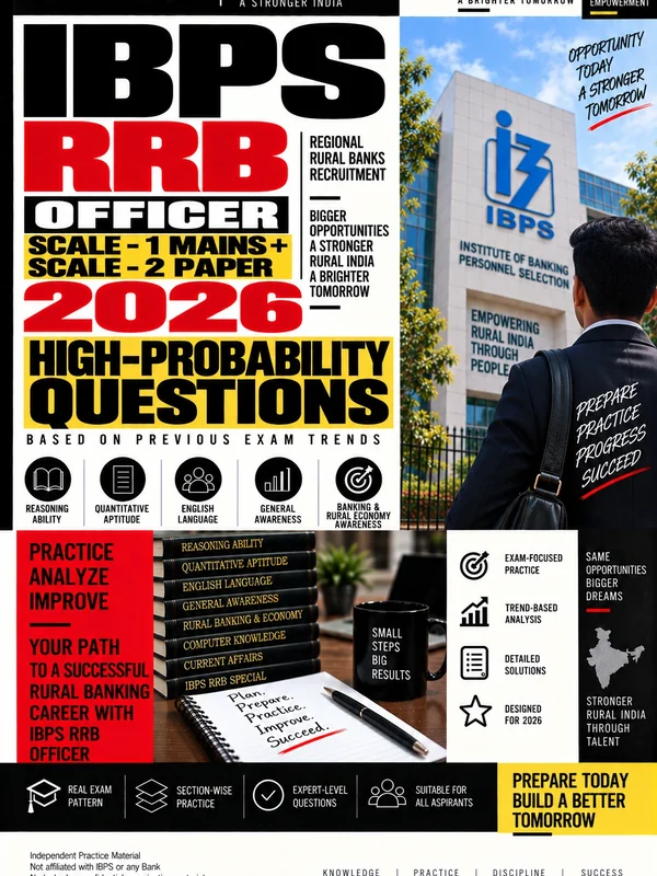 Exam Store IBPS RRB Officer Scale-1 Prelims + Scale-2 Paper preparation eBook cover